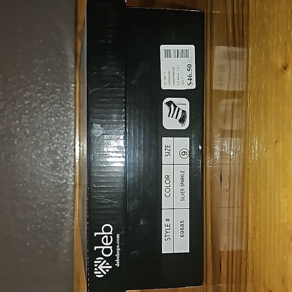 Silver Sparkle Lace Peep Toe Heels - Picture 5 of 7